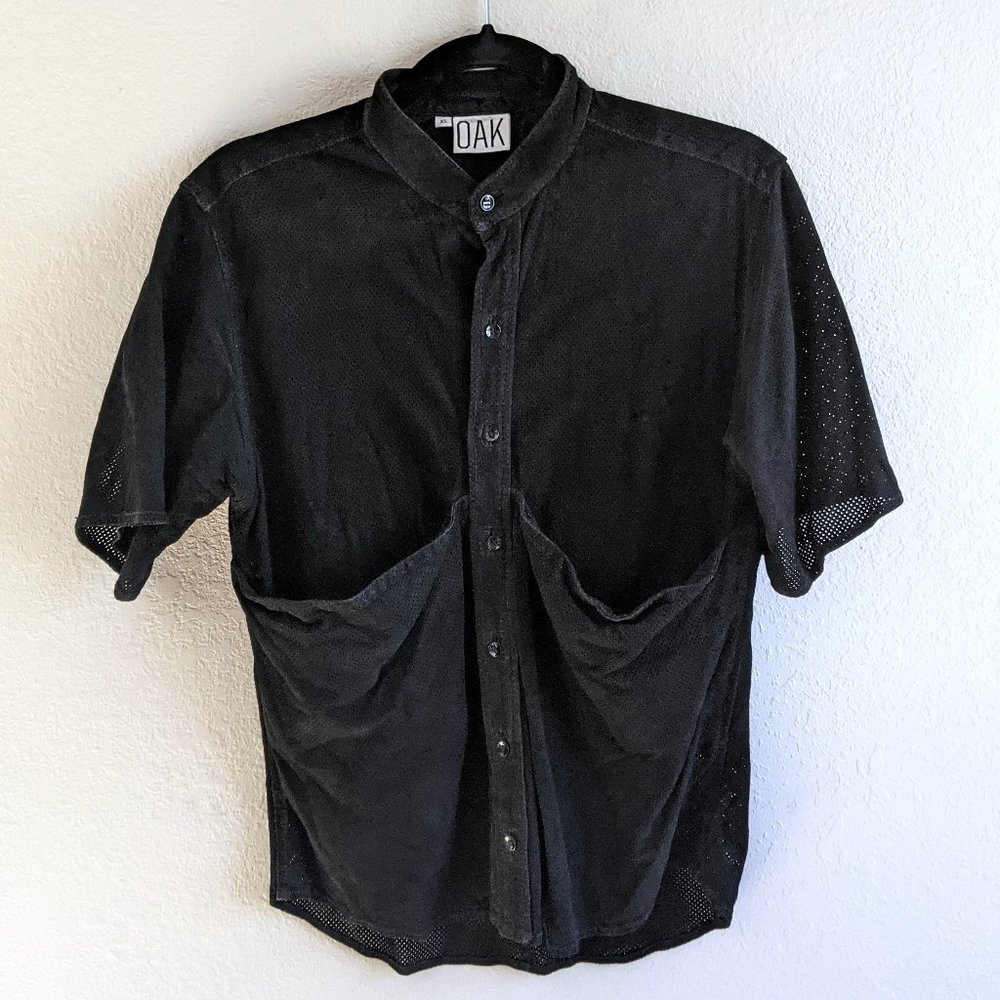 Oak NYC Leather Mesh Shirt